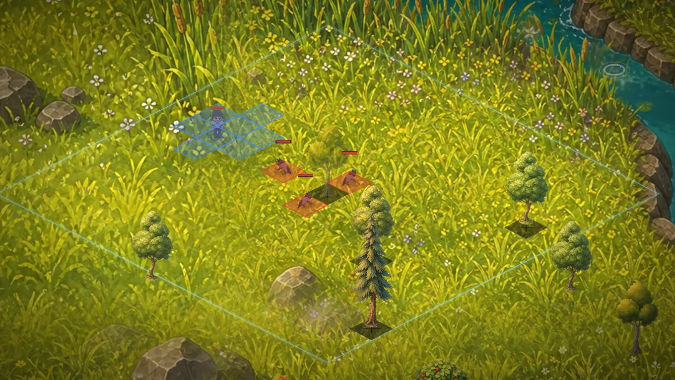 Two teams facing each other before the first turn
