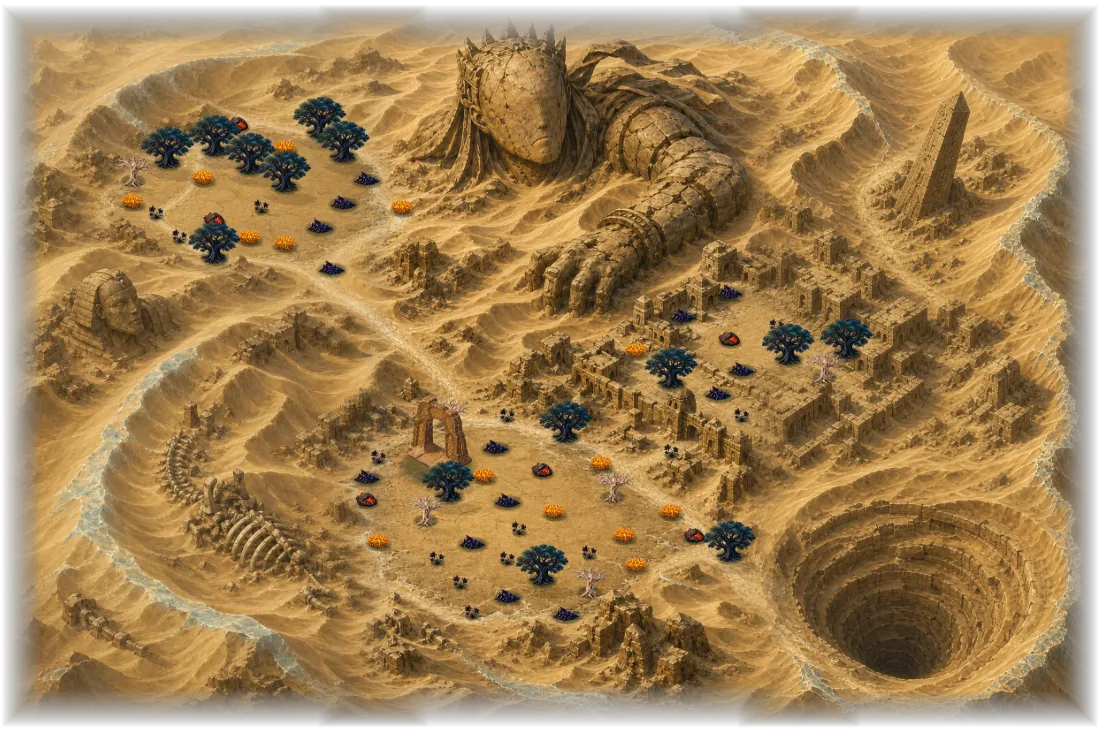 Map of The Sands